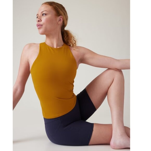 Athleta | Conscious Built-In Bra Tank D-DD Tortoise Shell Gold - Picture 4 of 12